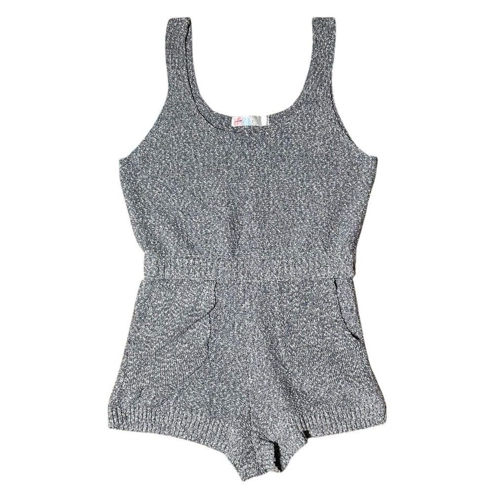 Free People Beach NWOT Womens Gray Declan Sweater Romper LG Relaxed Fit Cotton - Picture 2 of 6